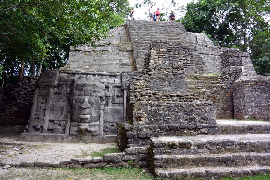 Mask Temple Lamanai Belize