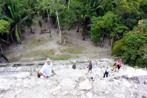 Lag Temple climb Lamanai Belize