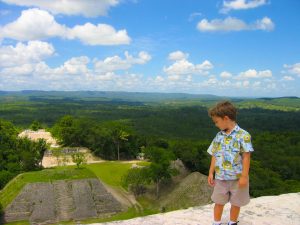 view from El Castillo xunantunich Belize