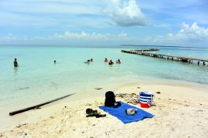 Goff's Caye beach towels in Belize